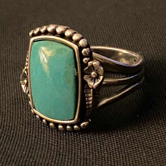 Wilson Jim signed Turquoise and Sterling Ring - Picture 4 of 6